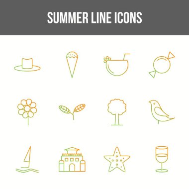 Eşsiz yaz vektör çizgisi simgesi