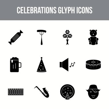 Benzersiz kutlama vektörü sembol kümesi