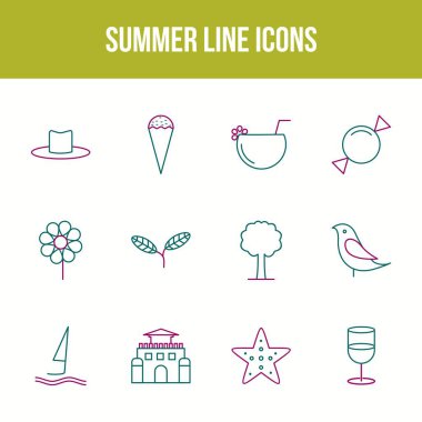 Eşsiz yaz vektör çizgisi simgesi