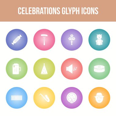 Benzersiz kutlama vektörü sembol kümesi