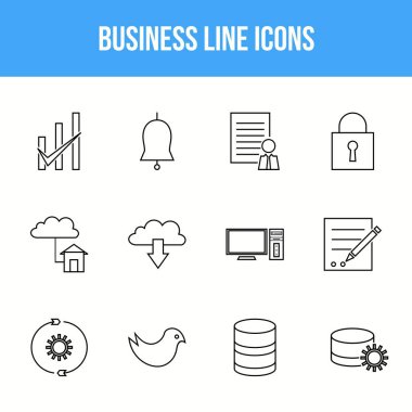 Eşsiz İş Hattı simgesi seti