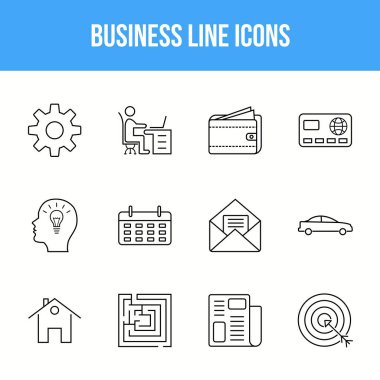 Eşsiz İş Hattı simgesi seti