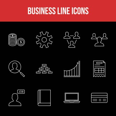 Eşsiz İş Hattı simgesi seti