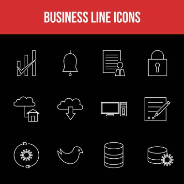 Eşsiz İş Hattı simgesi seti