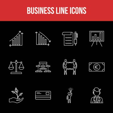 Eşsiz İş Hattı simgesi seti