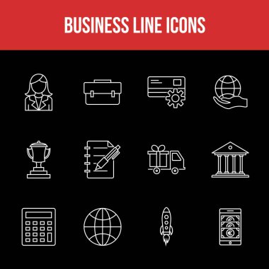 Eşsiz İş Hattı simgesi seti