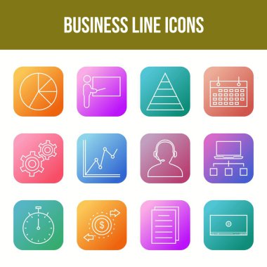 Eşsiz İş Hattı simgesi seti