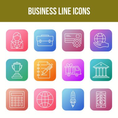 Eşsiz İş Hattı simgesi seti