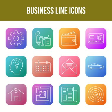 Eşsiz İş Hattı simgesi seti