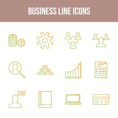 Eşsiz İş Hattı simgesi seti