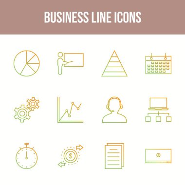 Eşsiz İş Hattı simgesi seti