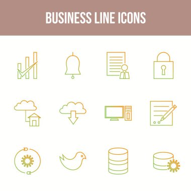 Eşsiz İş Hattı simgesi seti