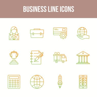 Eşsiz İş Hattı simgesi seti