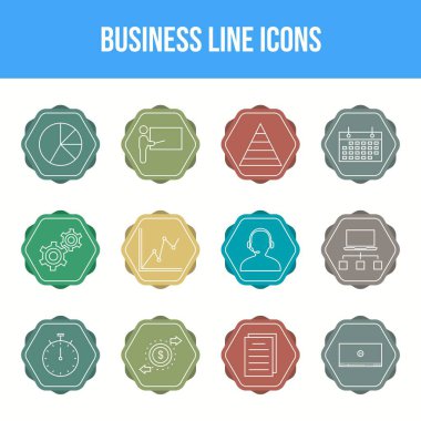 Eşsiz İş Hattı simgesi seti