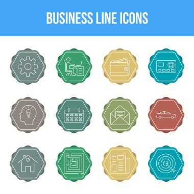 Eşsiz İş Hattı simgesi seti