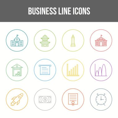 Eşsiz İş Hattı simgesi seti