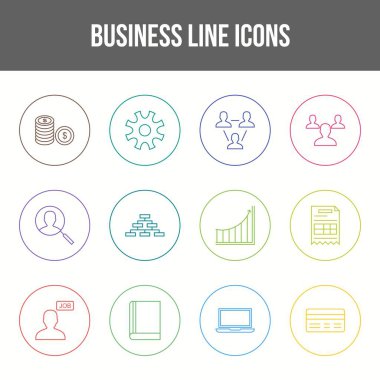 Eşsiz İş Hattı simgesi seti