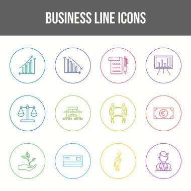 Eşsiz İş Hattı simgesi seti