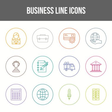 Eşsiz İş Hattı simgesi seti