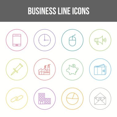 Eşsiz İş Hattı simgesi seti