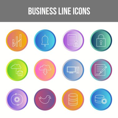 Eşsiz İş Hattı simgesi seti