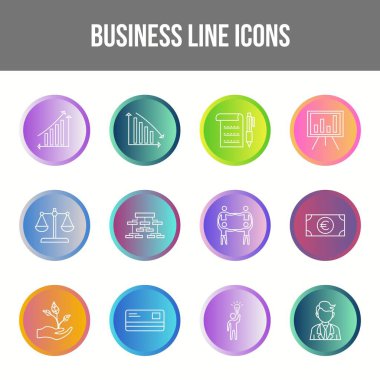 Eşsiz İş Hattı simgesi seti