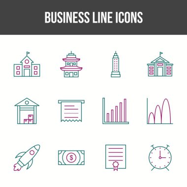 Eşsiz İş Hattı simgesi seti