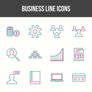 Eşsiz İş Hattı simgesi seti