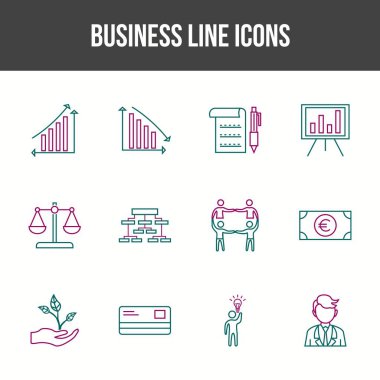 Eşsiz İş Hattı simgesi seti