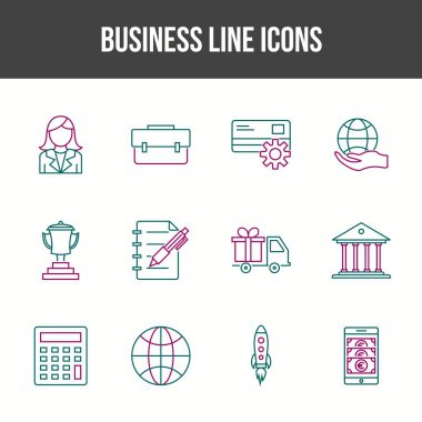 Eşsiz İş Hattı simgesi seti