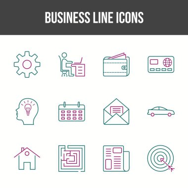 Eşsiz İş Hattı simgesi seti