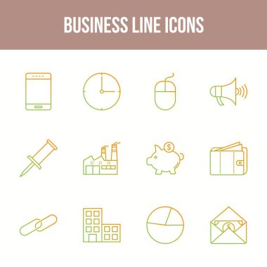 Eşsiz İş Hattı simgesi seti