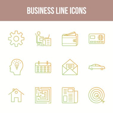 Eşsiz İş Hattı simgesi seti