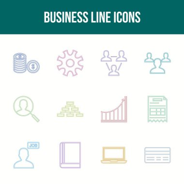 Eşsiz İş Hattı simgesi seti