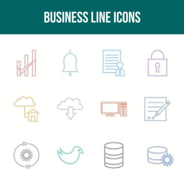 Eşsiz İş Hattı simgesi seti