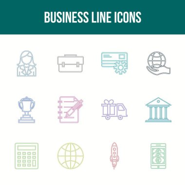 Eşsiz İş Hattı simgesi seti