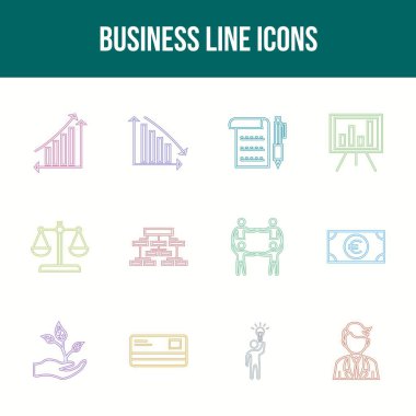 Eşsiz İş Hattı simgesi seti