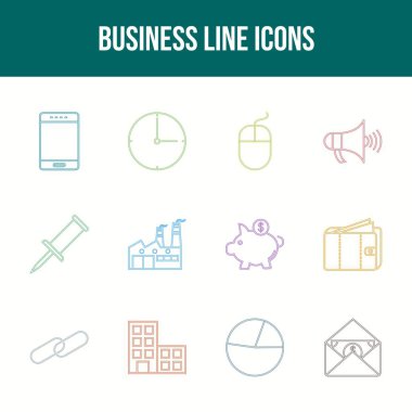 Eşsiz İş Hattı simgesi seti