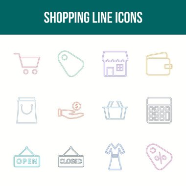 Eşsiz Alışveriş Hattı simgesi seti