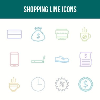 Eşsiz Alışveriş Hattı simgesi seti