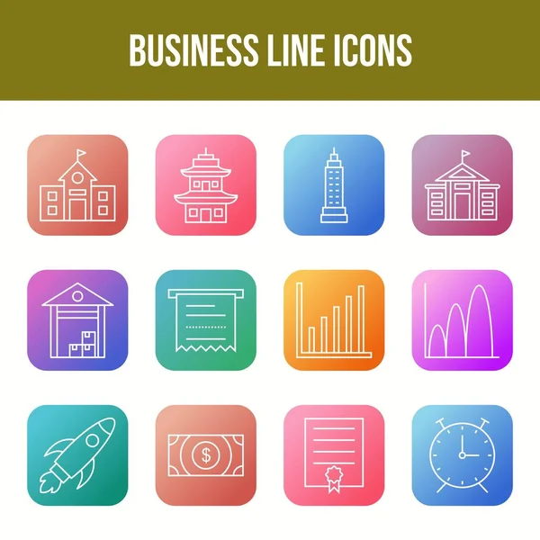 Eşsiz İş Hattı simgesi seti