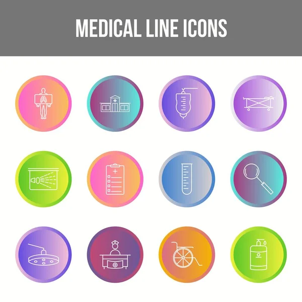 Набор Иконок Unique Medical Line — стоковый вектор