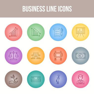 Eşsiz İş Hattı simgesi seti