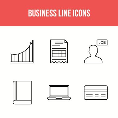 Güzel 6 iş vektör simgesi paketi