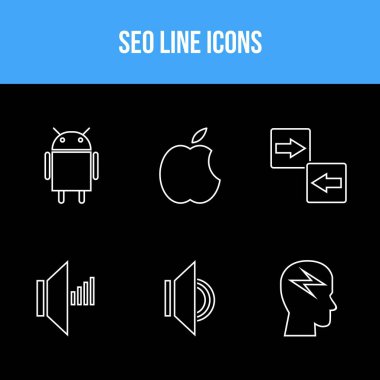 6 Güzel İş ve Seo simgesi seti