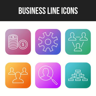 Güzel 6 iş vektör simgesi paketi