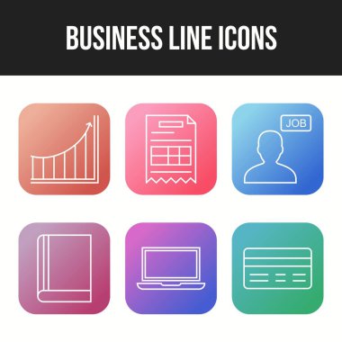 Güzel 6 iş vektör simgesi paketi