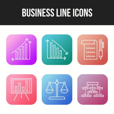 Güzel 6 iş vektör simgesi paketi