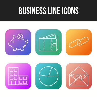 Ticari kullanım için Eşsiz İş vektör simgesi ayarlandı