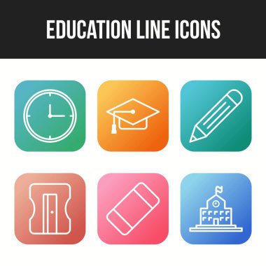 Eğitim çizgisi simgelerinin eşsiz simgesi